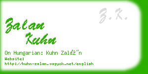 zalan kuhn business card